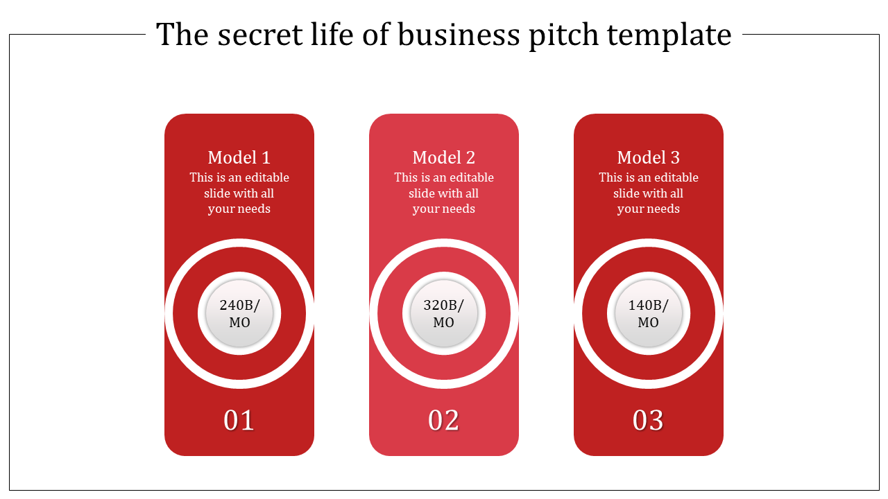 Stunning Business Pitch PPT With Three Nodes Slide